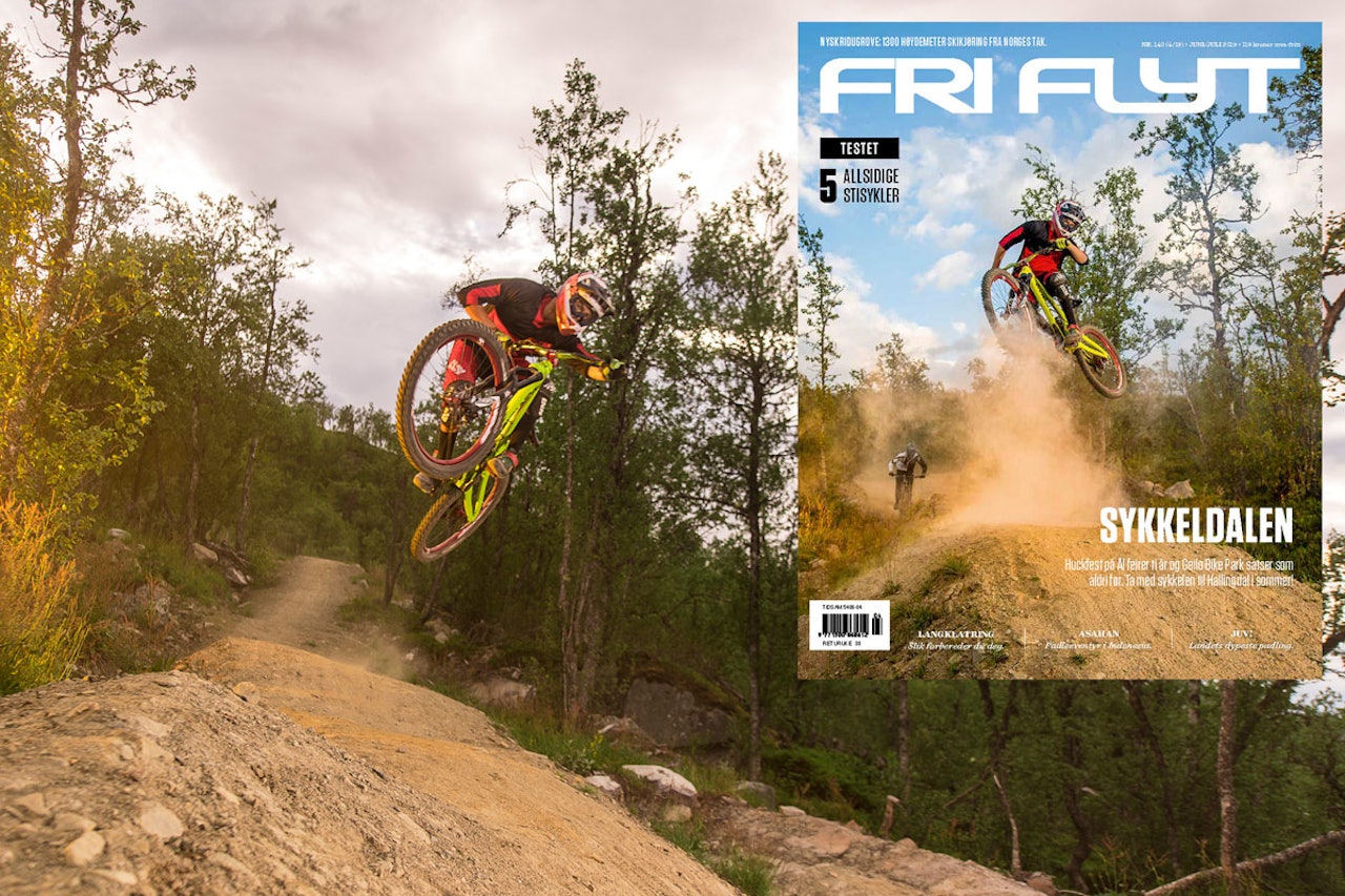 SOMMERUTGAVEN 2019: Sykling på knusktørre stier på Geilo er ett av mange høydepunkter i årets varmeste utgave av Fri Flyt. Stort bilde + coverbilde: Vegard Breie SOMMERUTGAVEN 2019: Sykling på knusktørre stier på Geilo er ett av mange høydepunkter i årets varmeste utgave av Fri Flyt. Stort bilde + coverbilde: Vegard Breie