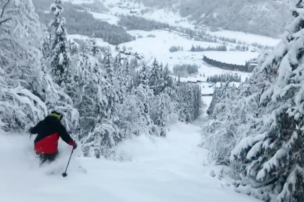 UTENFOR LØYPENE: Se Kristian Dyrset teste Hemsedal tirsdag. Foto: David Underland UTENFOR LØYPENE: Se Kristian Dyrset teste Hemsedal tirsdag. Foto: David Underland