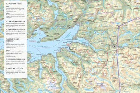 Oversiktskart. Fra Toppturer rundt Narvik.