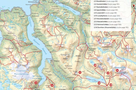Oversiktskart over Skjomen. Fra Toppturer rundt Narvik. Oversiktskart over Skjomen. Fra Toppturer rundt Narvik.