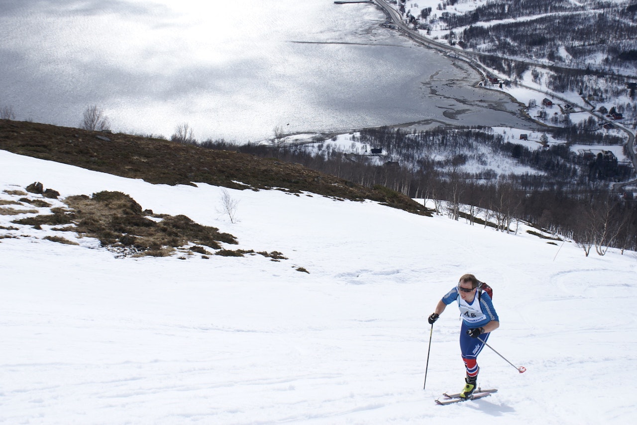 Daniel Boberg Leirbakken vant Langfjordrennet, nok en gang. Foto: Morten Fuggeli