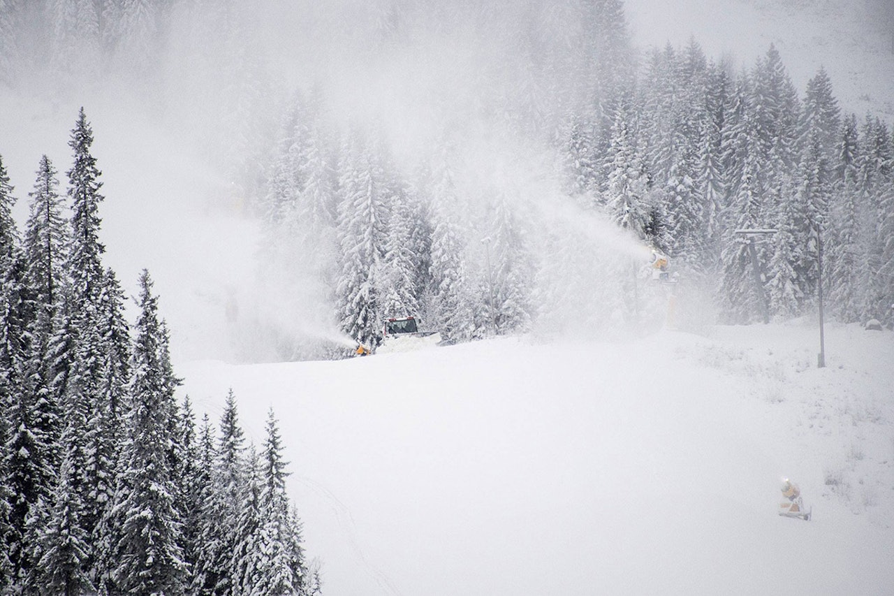 SESONGÅPNER: Trysil har sammen med 14 andre skianlegg åpent denne helga. Foto: Ola Matsson / Skistar