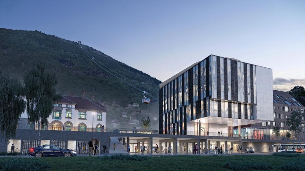 NY GONDOL: Slik blir den nye gondolen på Voss seende ut. Illustrasjon: HLM Arkitektur AS NY GONDOL: Slik blir den nye gondolen på Voss seende ut. Illustrasjon: HLM Arkitektur AS