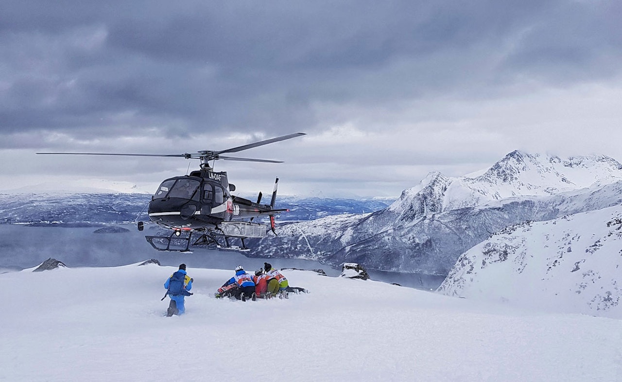 PÅSKESTART PÅ AMERIKANSK: Andørja Freeride gikk av stabelen palmehelga med heliskiing i Troms. PÅSKESTART PÅ AMERIKANSK: Andørja Freeride gikk av stabelen palmehelga med heliskiing i Troms.