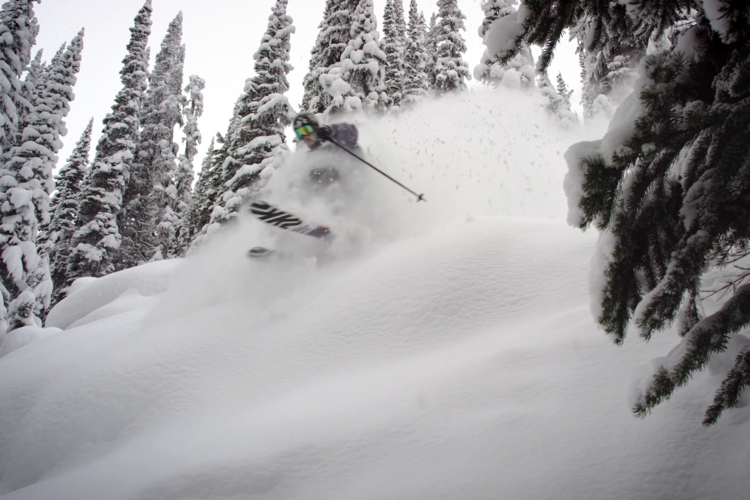 BUNNLØST: Se deilig pudderkjøring. Foto: Skjermdump