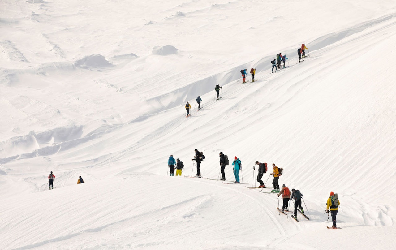 PÅ FONNA: Plan b fungerte fint under toppturfestivalen i Rosendal, som slett ikke ble dårligere av mer beskjedne snømengder enn vanlig. Foto: Rolf Christian Mehl PÅ FONNA: Plan b fungerte fint under toppturfestivalen i Rosendal, som slett ikke ble dårligere av mer beskjedne snømengder enn vanlig. Foto: Rolf Christian Mehl