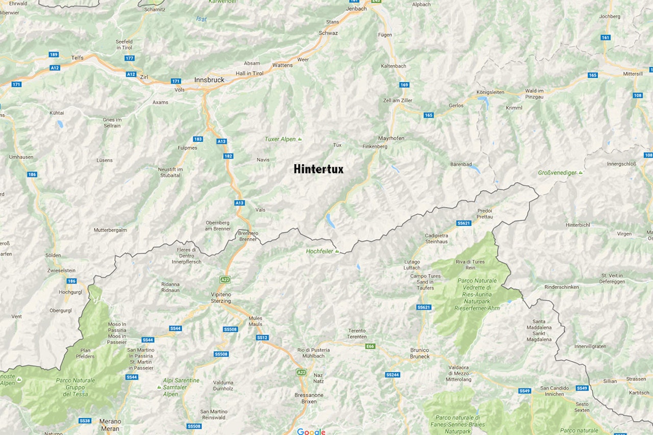 OMKOM: En person omkom i skred i Hintertux. Foto: Google Maps OMKOM: En person omkom i skred i Hintertux. Foto: Google Maps