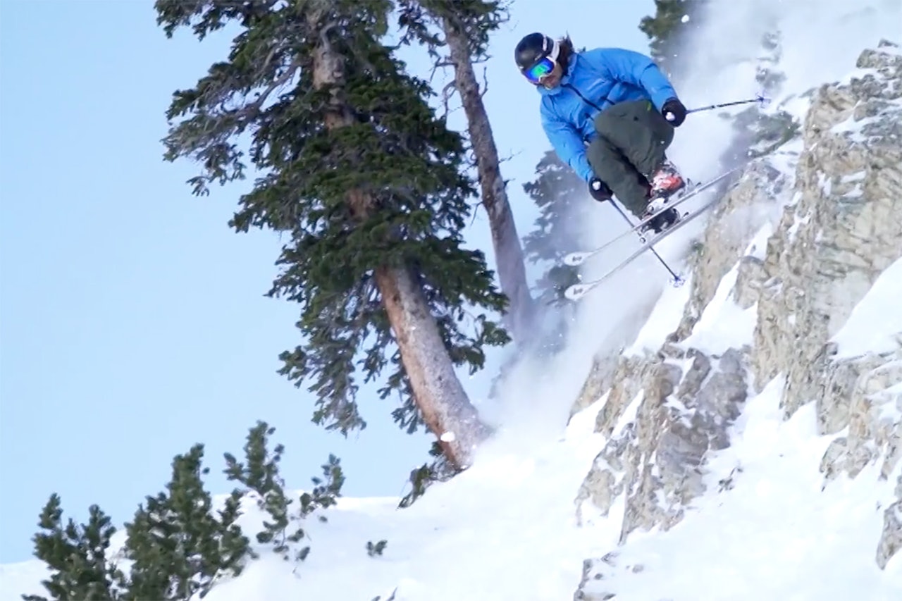 KJØRER: Marcus Caston kjører helt vanvittig i skisenteret. Foto: Adam Clark / Powder KJØRER: Marcus Caston kjører helt vanvittig i skisenteret. Foto: Adam Clark / Powder
