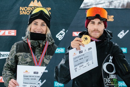 MESTERNE: Andrea Straume og Ståle Sandbech vant NM i boardercross. Foto: Daniel Jacobsen MESTERNE: Andrea Straume og Ståle Sandbech vant NM i boardercross. Foto: Daniel Jacobsen
