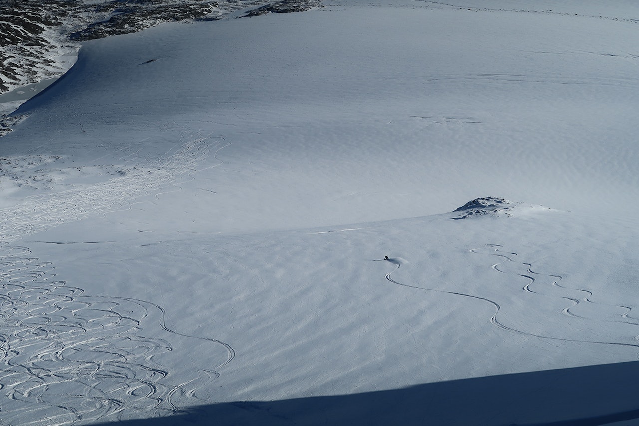 PÅ SKI: Ola Berger får sin sesongstart. Foto: Bård Smestad PÅ SKI: Ola Berger får sin sesongstart. Foto: Bård Smestad