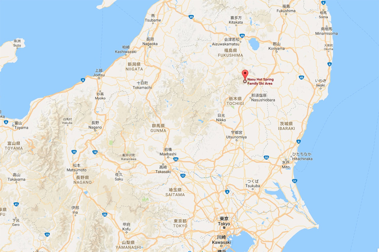 OMKOMMET: Åtte personer omkom i et skred i Japan. Foto: Google Maps