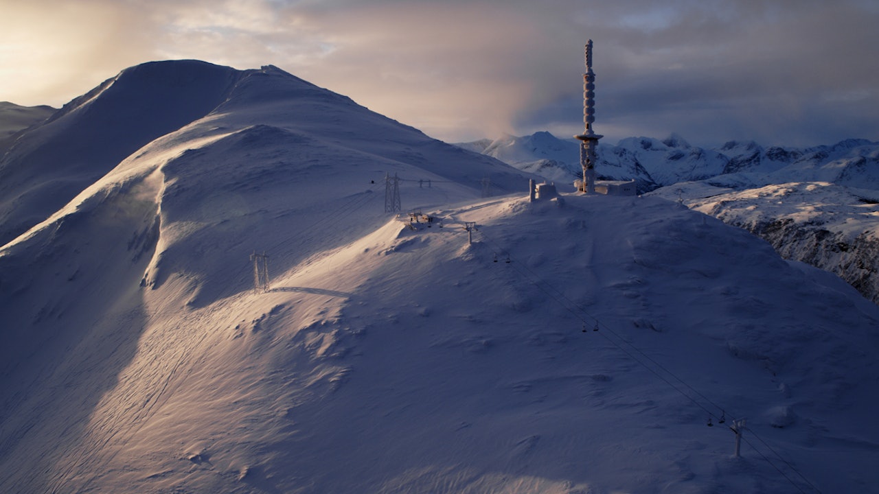 ATTRAKTIVE: Norske alpinanlegg vises fra sin beste side i den nye reklamefilmen. Foto: Field Productions