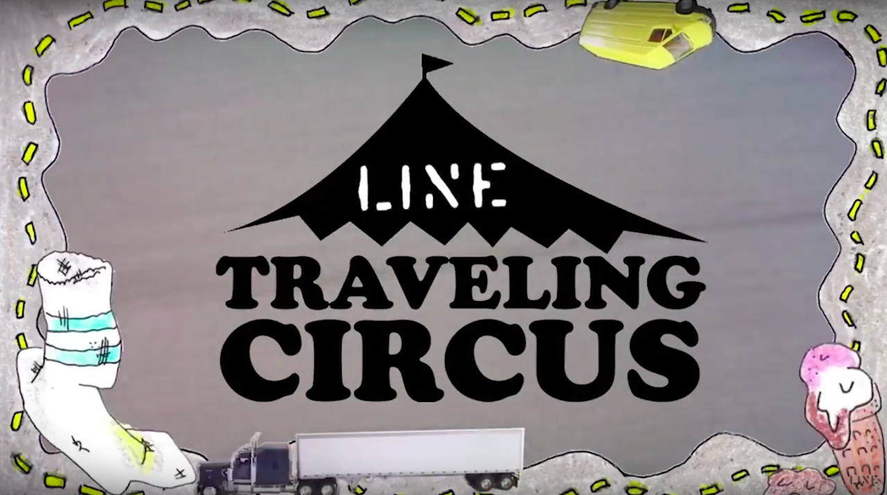 SIRKUSET: Line Traveling Circus er ute på den tiende runden. Foto: skjermdump SIRKUSET: Line Traveling Circus er ute på den tiende runden. Foto: skjermdump
