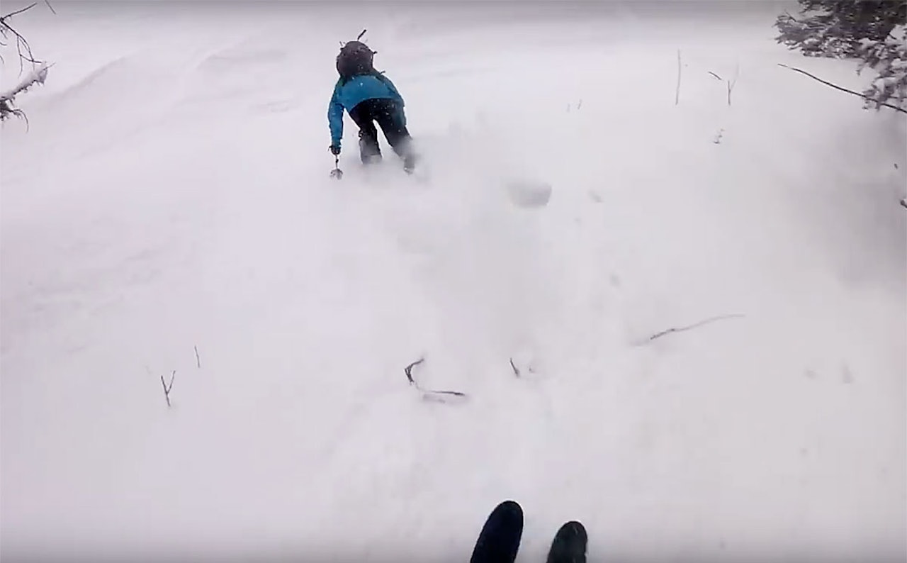 KRAGEBEIN: Dette bildet er tatt et halvt sekund før Vebjørn Enersen knekker kragebeinet sitt i fire eller fem biter, foran kameraet til Robert Ruud. KRAGEBEIN: Dette bildet er tatt et halvt sekund før Vebjørn Enersen knekker kragebeinet sitt i fire eller fem biter, foran kameraet til Robert Ruud.