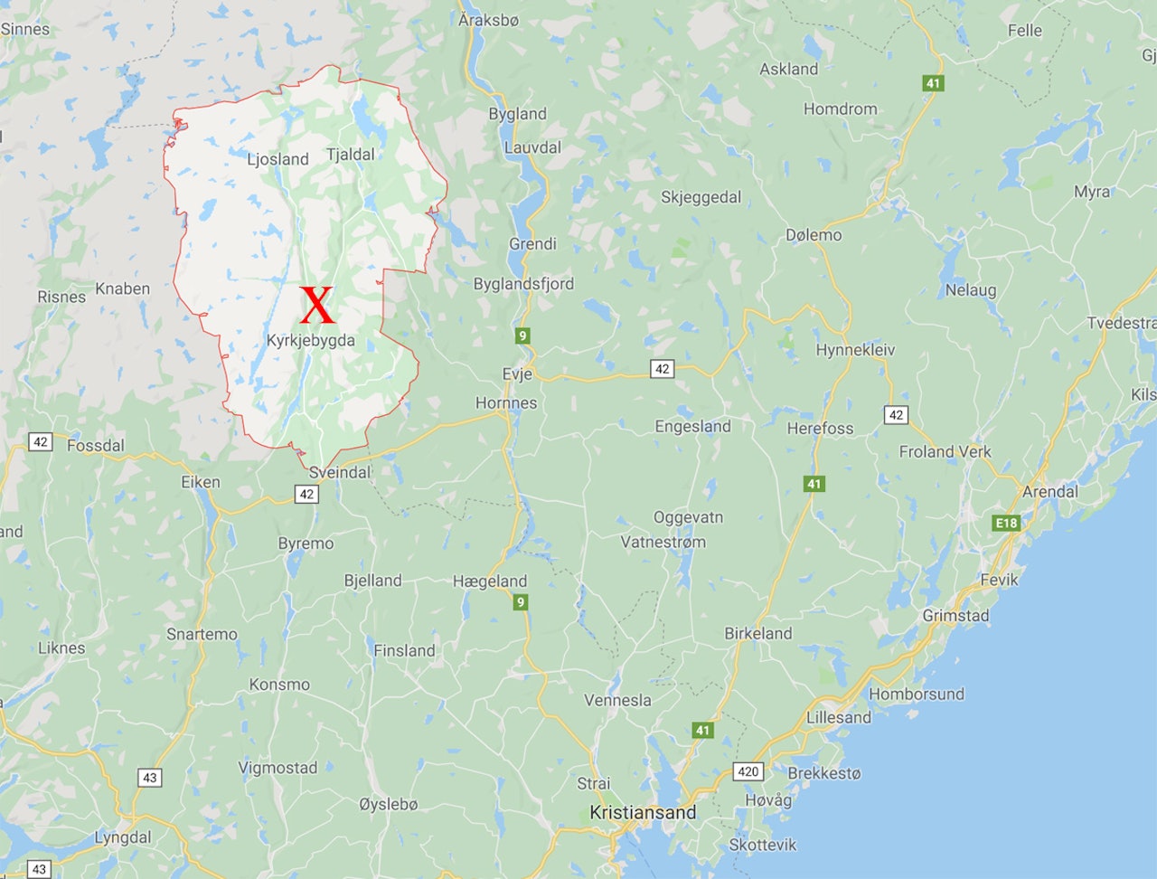 DRAMA: Ulykken skjedde i Åseral i Vest-Agder søndag ettermiddag. 