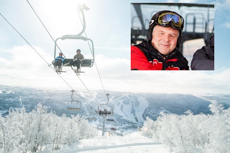 SKIFTER BEITE: Etter over fjorten år som leder i Skistar Hemsedal, skifter Andreas Smith-Erichsen (innfelt) jobb, og blir daglig leder i Geilo (det store bildet).