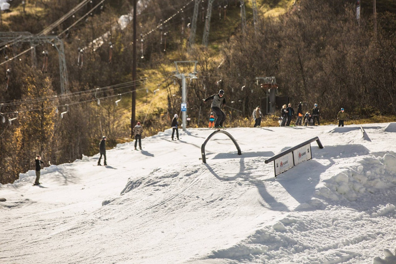 SESONGSTART: To norske skisentre åpner terrengparktilbud på snø denne helgen, blant annet på Geilo, hvor parken baseres på fjorårets versjon, som så slik ut. Foto: Geilo Holiday. SESONGSTART: To norske skisentre åpner terrengparktilbud på snø denne helgen, blant annet på Geilo, hvor parken baseres på fjorårets versjon, som så slik ut. Foto: Geilo Holiday.