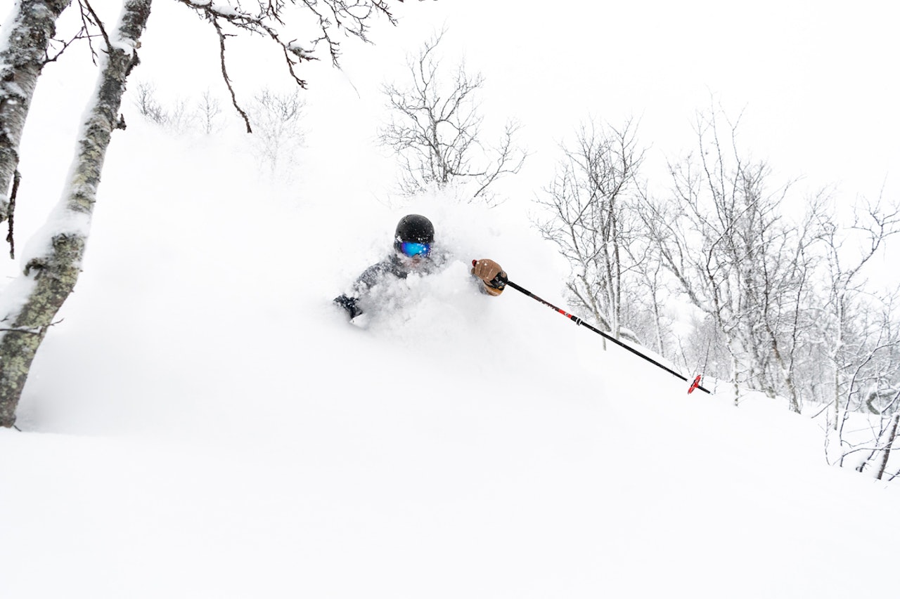 DALEN: Tyler Conrad koser seg med fete forhold i Hemsedal. Foto: Ola Mattsson DALEN: Tyler Conrad koser seg med fete forhold i Hemsedal. Foto: Ola Mattsson