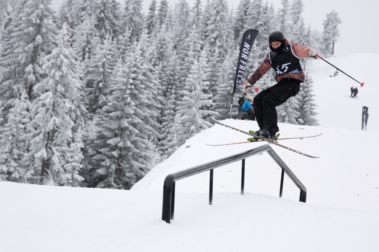 TIL TOPPS: Det var til slutt Ferdinand Dahl som gikk til topps i herreklassen. Foto: Nor Freeski TIL TOPPS: Det var til slutt Ferdinand Dahl som gikk til topps i herreklassen. Foto: Nor Freeski