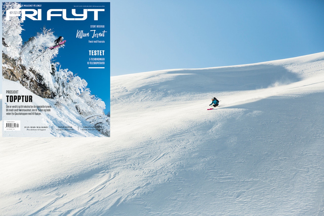 Fri flyt nytt nummer topptur randonee jølster sunnfjord jølstravatnet ski alpint snowboard freeride skiinfo