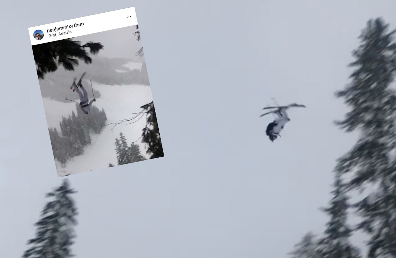 Det siste fra Benjamin Forthun er en enorm dobbel backflip. Foto: Skjermdump Det siste fra Benjamin Forthun er en enorm dobbel backflip. Foto: Skjermdump