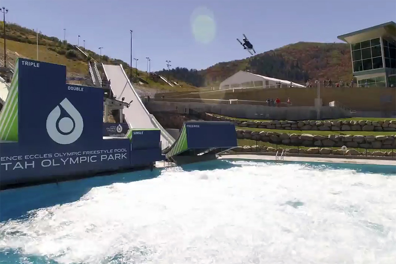 VANNHOPP: Slik ser hoppene i Utah ut. Foto: Skjermdump VANNHOPP: Slik ser hoppene i Utah ut. Foto: Skjermdump