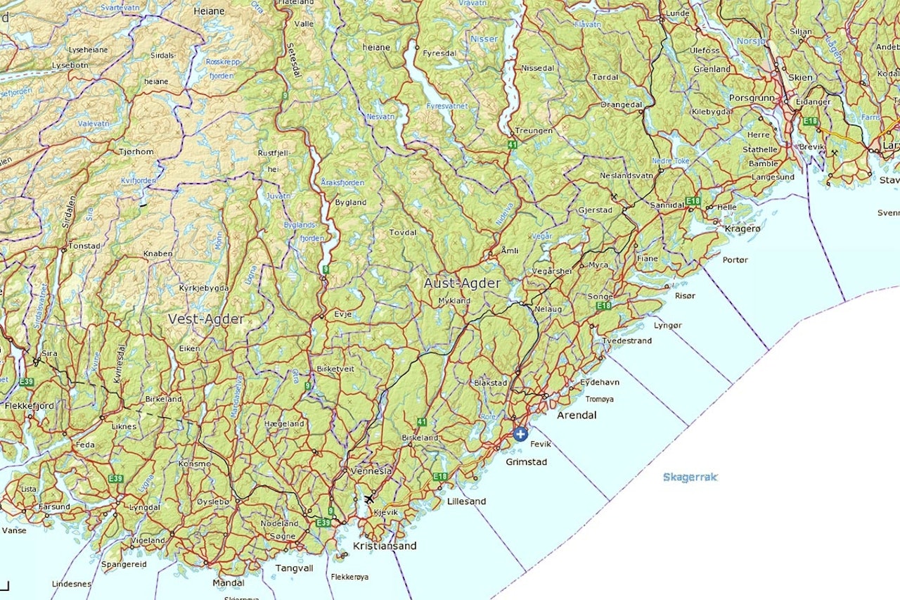 ULYKKE: Ulykken skjedde på Fevik. Foto: Norgeskart ULYKKE: Ulykken skjedde på Fevik. Foto: Norgeskart