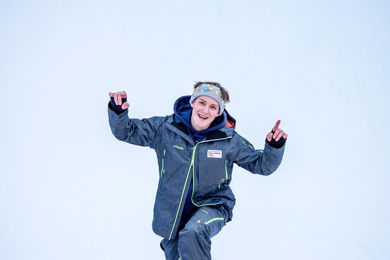AMBISJONER: Birk Ruud har allerede fått gull i ungdoms-OL. Nå satser han mot de eldre. Foto: Gisle Johnsen / Lillehammer 2016