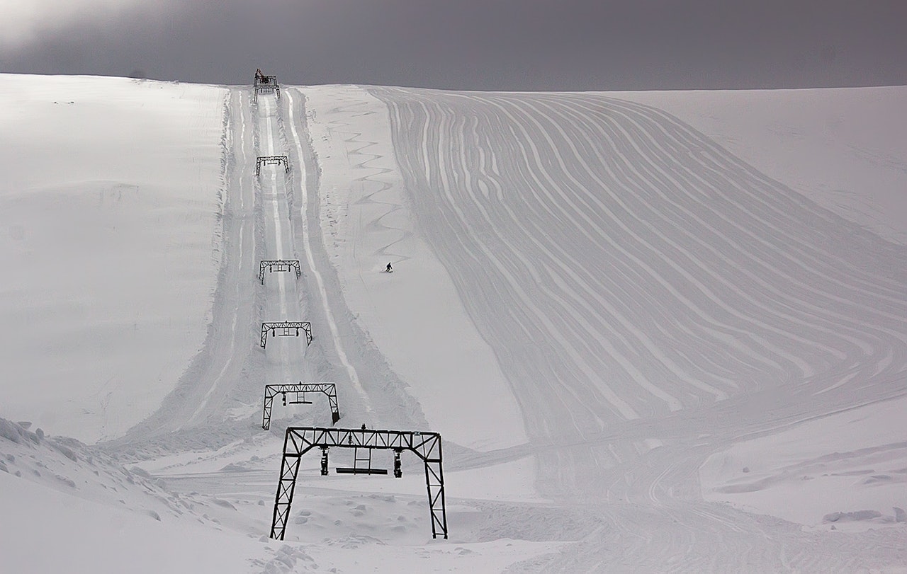 FORLENGET HEIS: Nytt av året er at heisen er forlenget 300 meter. Foto: Ole Vidar Søviknes/Fonna