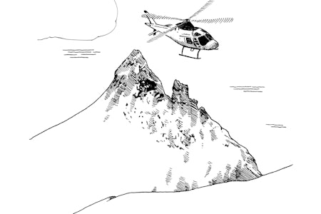 Fri Flyt har fått tillatelse til å publisere utdrag fra Eivind Eidslotts nye bok «Helt ute - et skåblikk på fjellfolk, skiturer, turistforeningshytter og løping generelt». Illustrasjon: Frode Skaren/byHands Fri Flyt har fått tillatelse til å publisere utdrag fra Eivind Eidslotts nye bok «Helt ute - et skåblikk på fjellfolk, skiturer, turistforeningshytter og løping generelt». Illustrasjon: Frode Skaren/byHands