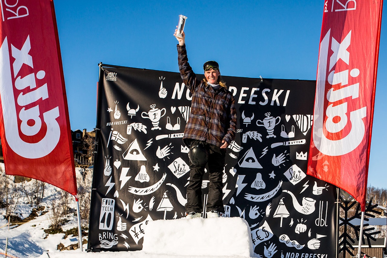 SEIER: Robert Andrè Ruud stod til slutt på toppen av pallen. Foto: Andreas Løve Storm Fausko / Nor Freeski SEIER: Robert Andrè Ruud stod til slutt på toppen av pallen. Foto: Andreas Løve Storm Fausko / Nor Freeski