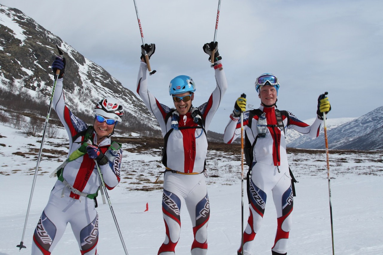 Gjertrud Hildegunn Hovdenak, Lar Erik Skjervheim og Sondre Andersson Svensli (junior) var raskest av alle under NM i Ranonee lørdag. Gjertrud Hildegunn Hovdenak, Lar Erik Skjervheim og Sondre Andersson Svensli (junior) var raskest av alle under NM i Ranonee lørdag.