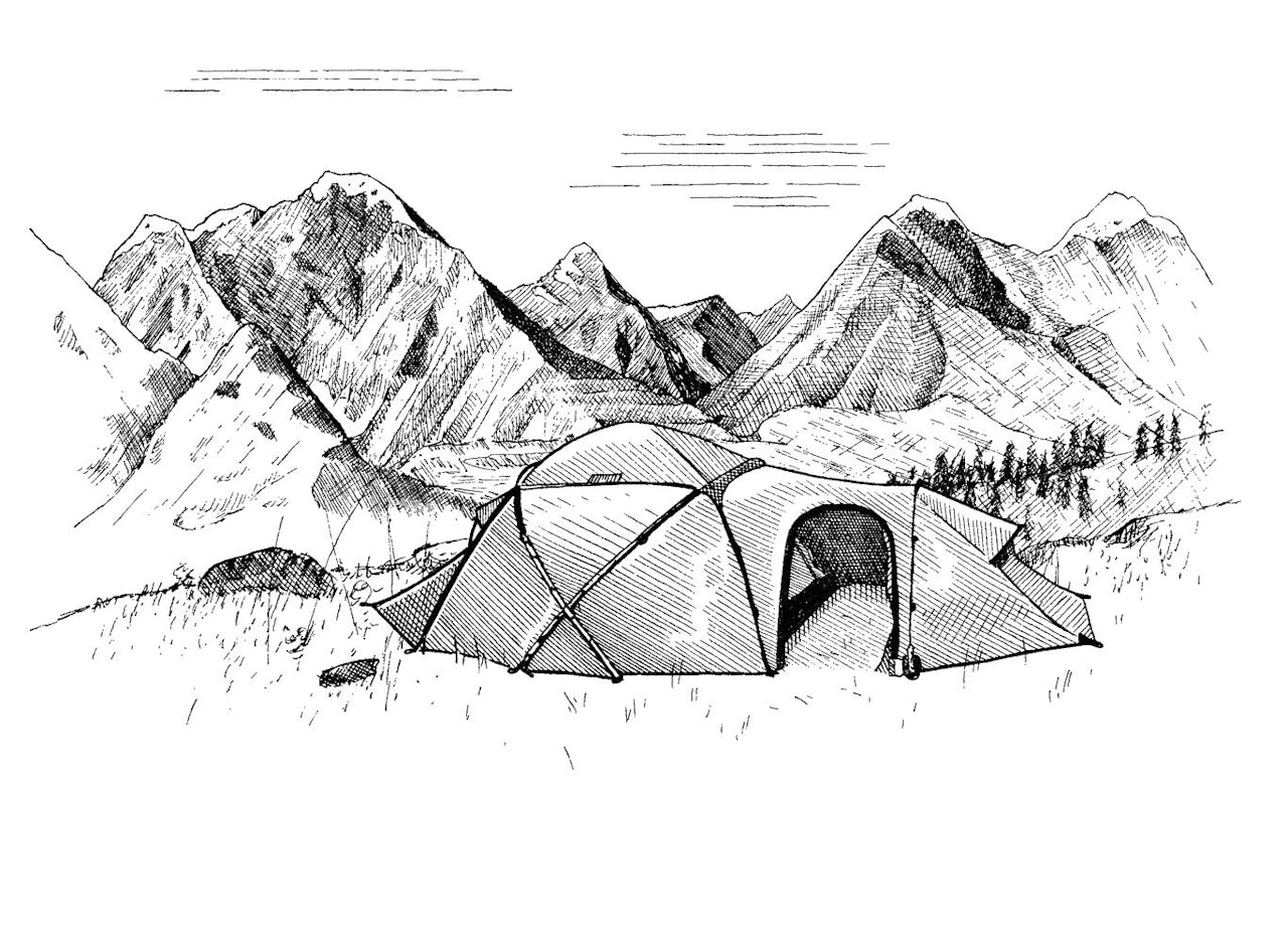 Fri Flyt har fått tillatelse til å publisere utdrag fra Eivind Eidslotts nye bok «Helt ute - et skåblikk på fjellfolk, skiturer, turistforeningshytter og løping generelt». Illustrasjon: Frode Skaren/byHands Fri Flyt har fått tillatelse til å publisere utdrag fra Eivind Eidslotts nye bok «Helt ute - et skåblikk på fjellfolk, skiturer, turistforeningshytter og løping generelt». Illustrasjon: Frode Skaren/byHands