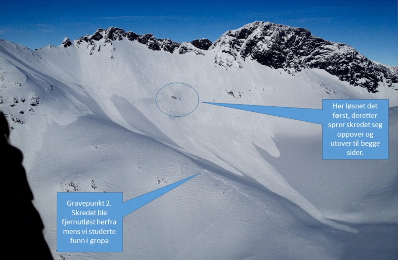 DRAMATIKK: Heldigvis ble ingen tatt i kjempeskredet på Nyheitind i Romsdalen i påska, men på grunn av fare for nye, store skred måtte gruppa hentes ned med helikopter. Foto: 330-skvadronen DRAMATIKK: Heldigvis ble ingen tatt i kjempeskredet på Nyheitind i Romsdalen i påska, men på grunn av fare for nye, store skred måtte gruppa hentes ned med helikopter. Foto: 330-skvadronen