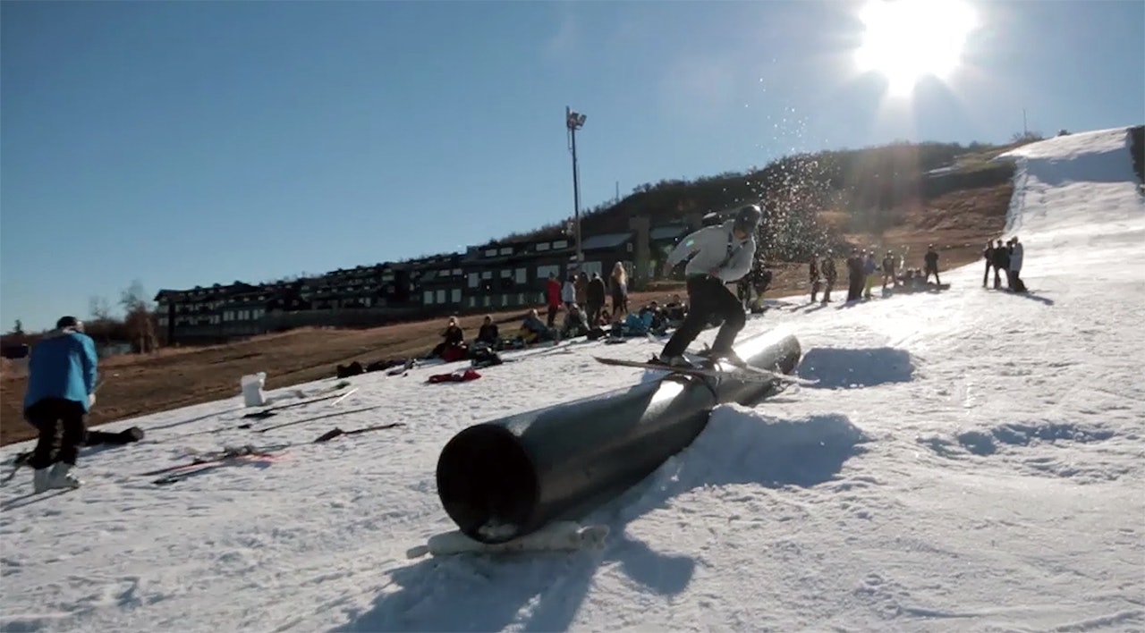 TIDLIGSNØ: Slik så det ut da gjengen dro til Geilo. Foto: Skjermdump TIDLIGSNØ: Slik så det ut da gjengen dro til Geilo. Foto: Skjermdump
