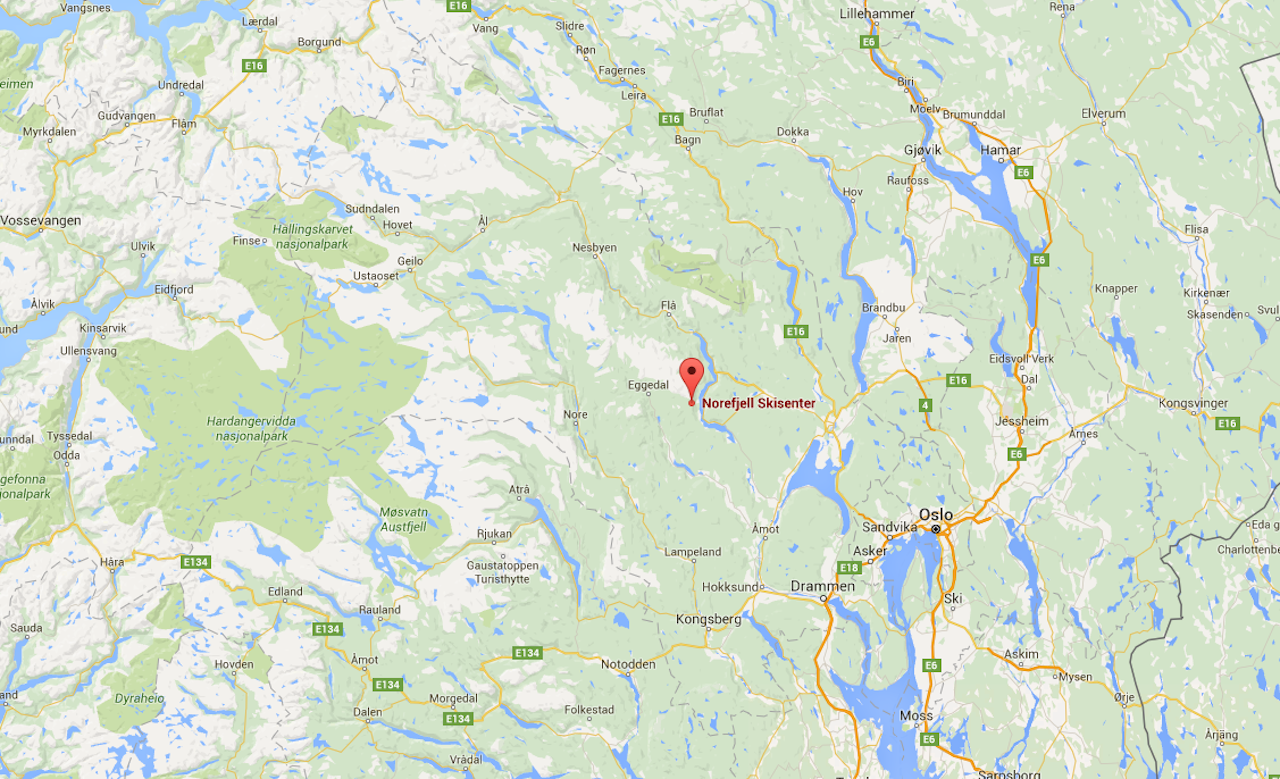 ULYKKE: En mann omkom i Norefjell Skisenter. Foto: Google Maps