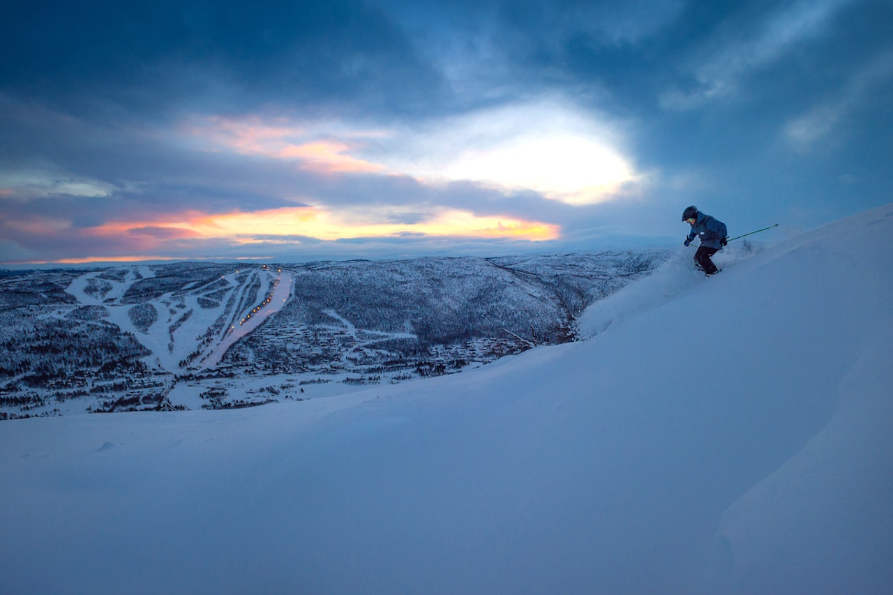 GEILO: Allerde siste helg i september åpnet Geilo en løype, men sikter seg inn på å åpne resten av anlegget i slutten av oktober/starten av november. Foto: Emil Eriksson