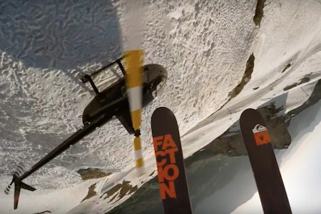 HELI: Dette er bare noe av det ville Candide gjør i filmen. Foto: Skjermdump HELI: Dette er bare noe av det ville Candide gjør i filmen. Foto: Skjermdump