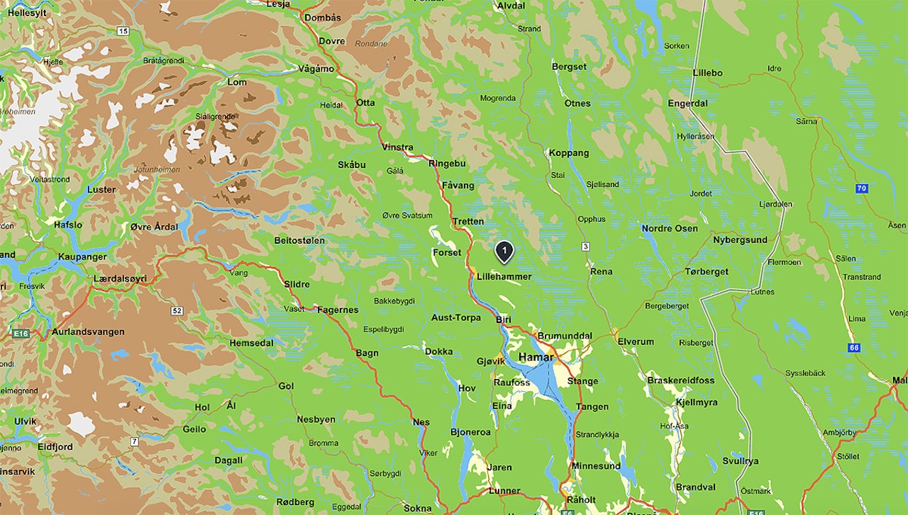 SJUSJØEN: Det har gått et skred på Sjusjøen. Foto: GuleSider Kart SJUSJØEN: Det har gått et skred på Sjusjøen. Foto: GuleSider Kart