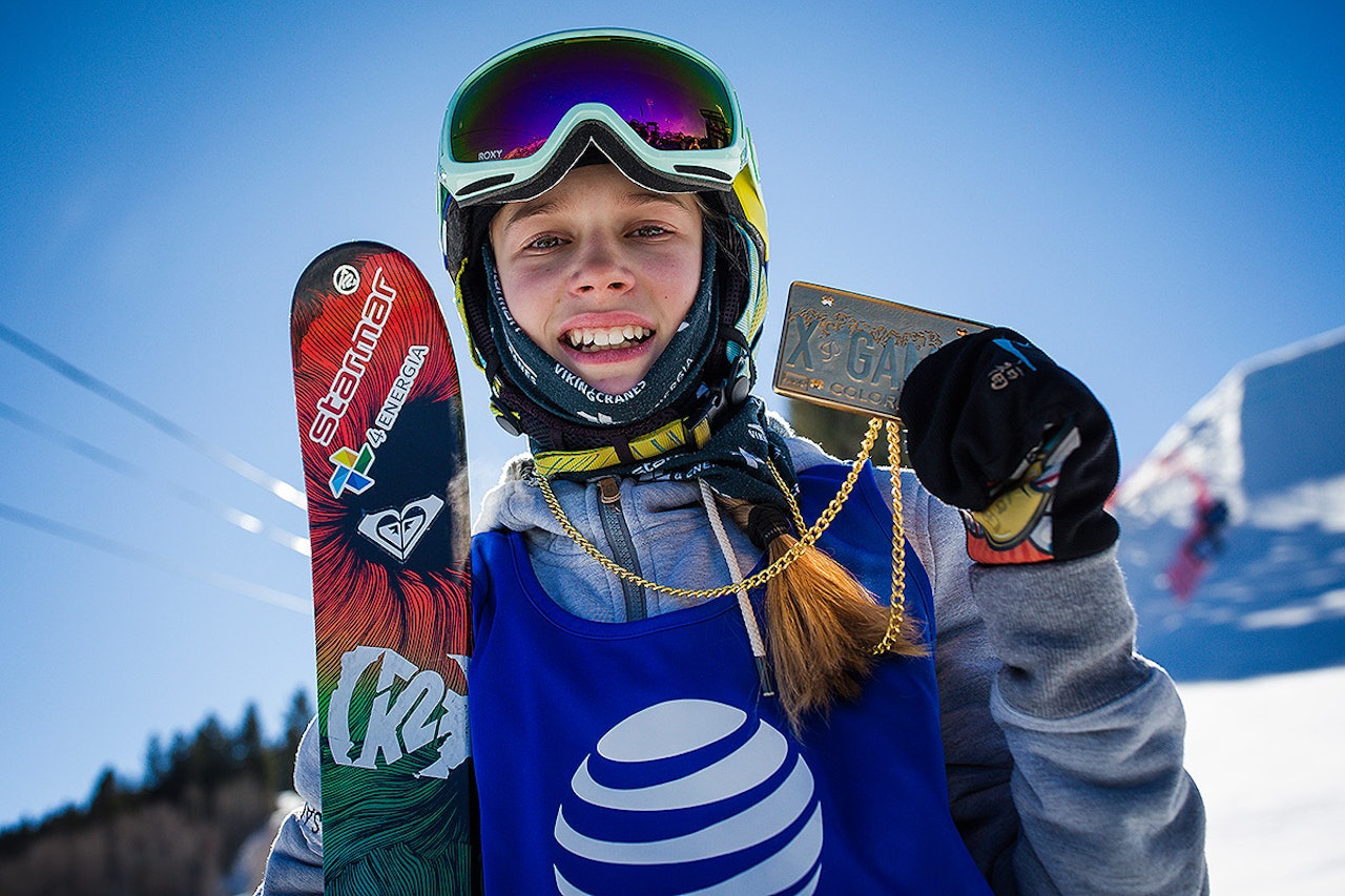 VANT: Kelly Sildaru slo både Tiril Sjåstad Christiansen og Johanne Killi i Aspen i årets X Games i Aspen. Foto: ESPN VANT: Kelly Sildaru slo både Tiril Sjåstad Christiansen og Johanne Killi i Aspen i årets X Games i Aspen. Foto: ESPN
