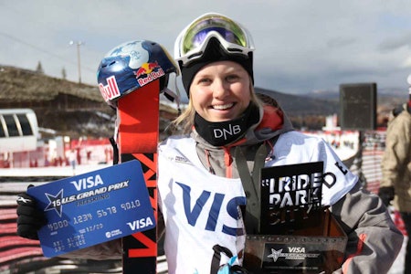 ENDELIG: Tiril Sjåstad Christiansen med beviset på at hun endelig er tilbake der hun hører hjemme; I verdenstoppen i slopestyle. Foto: Christopher Frankum/ Nor Freeski ENDELIG: Tiril Sjåstad Christiansen med beviset på at hun endelig er tilbake der hun hører hjemme; I verdenstoppen i slopestyle. Foto: Christopher Frankum/ Nor Freeski