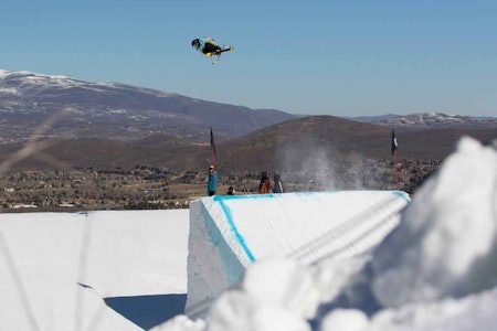 VANT SITT HEAT: Felix Usterud imponerte i Park City i går. Foto: Christopher Frankum/ Nor Freeski VANT SITT HEAT: Felix Usterud imponerte i Park City i går. Foto: Christopher Frankum/ Nor Freeski