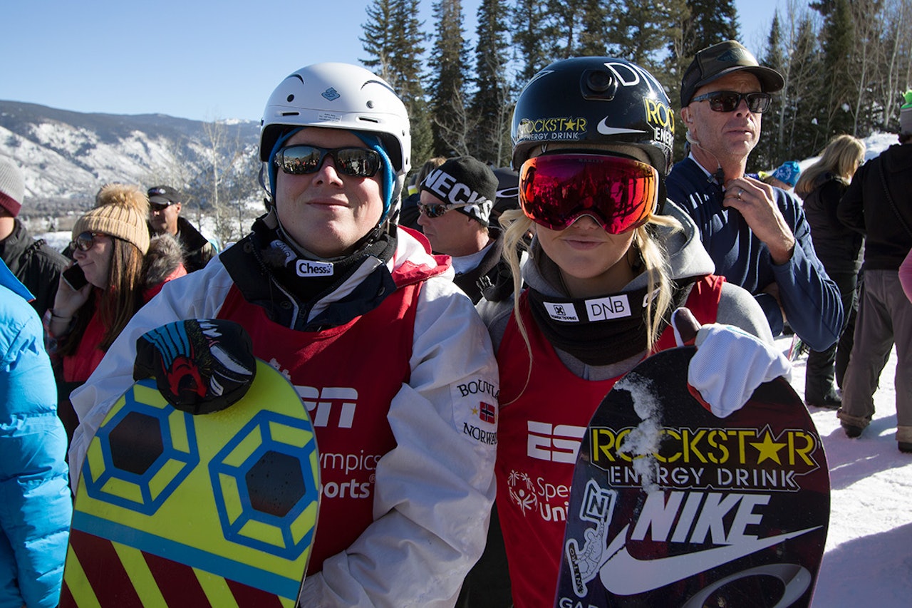 KJØRTE: Andre Berg og Silje Norendal kjørte boardercross sammen i X Games. Foto: Anders Holtet KJØRTE: Andre Berg og Silje Norendal kjørte boardercross sammen i X Games. Foto: Anders Holtet