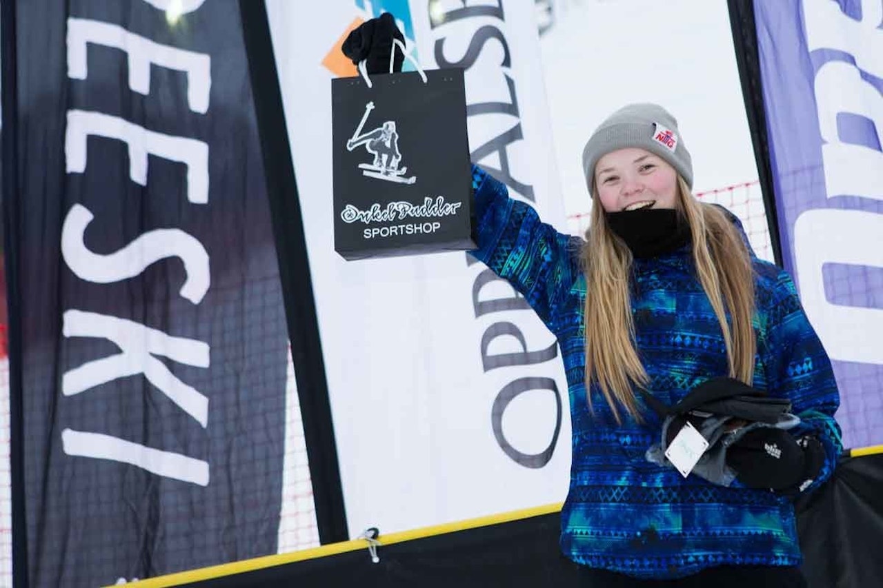 OL: Tora Johansen da hun vant i Norgescupen i Oppdal. Nå skal hun kjøre OL. Foto: Tore Meirik