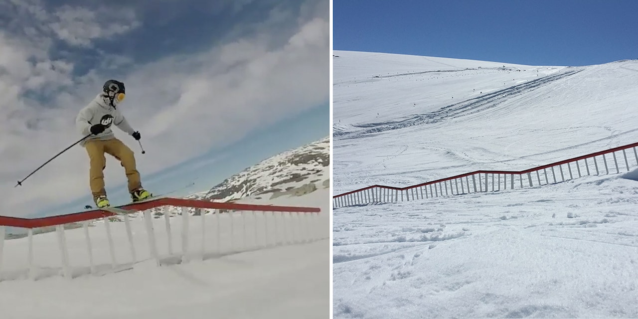 Det var denne railen, og dette bidraget som vant årets siste "Ukens Feature". Foto: Instagram/Fonna Snowpark
