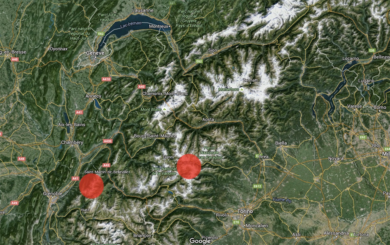 SKRED: Det var her de to dødelige skredene gikk. Foto: Google Maps SKRED: Det var her de to dødelige skredene gikk. Foto: Google Maps
