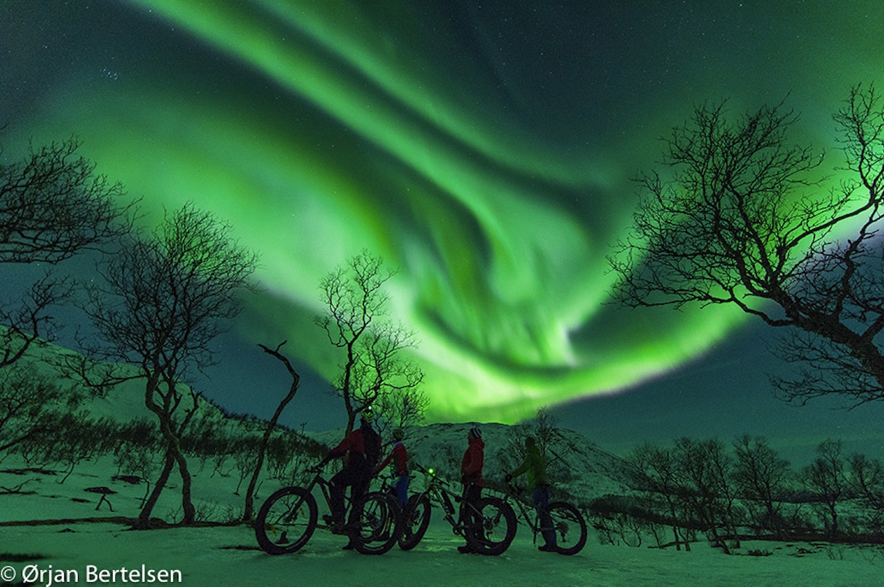 NORDLYS: Slik så det ut i Tromsø da nordlyset kom. Foto: Ørjan Bertelsen NORDLYS: Slik så det ut i Tromsø da nordlyset kom. Foto: Ørjan Bertelsen