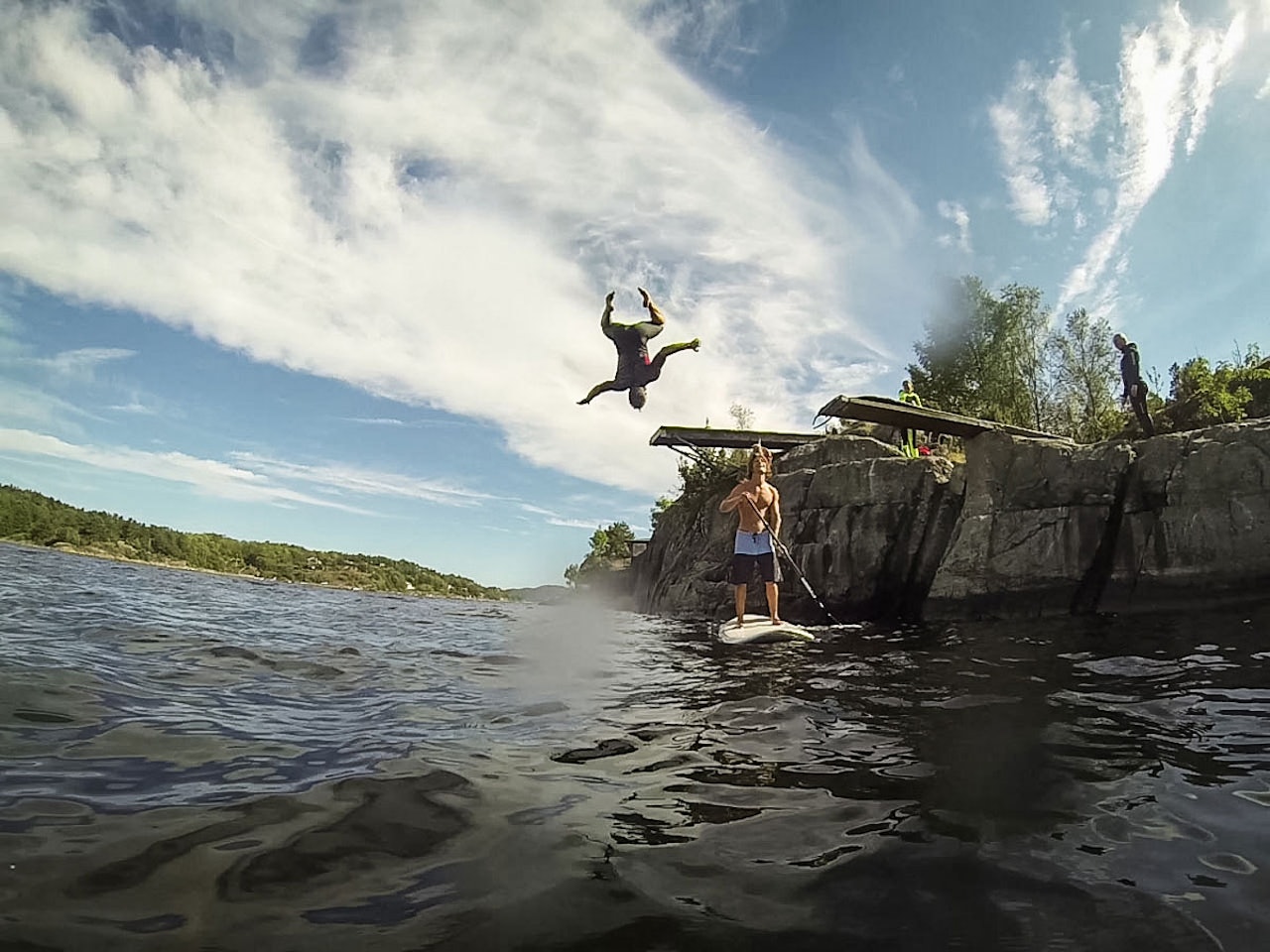 ALTMULIGCAMP: SUP og hopping fra det ene og andre er litt av det du kan drive med på KarmaCamp. ALTMULIGCAMP: SUP og hopping fra det ene og andre er litt av det du kan drive med på KarmaCamp.