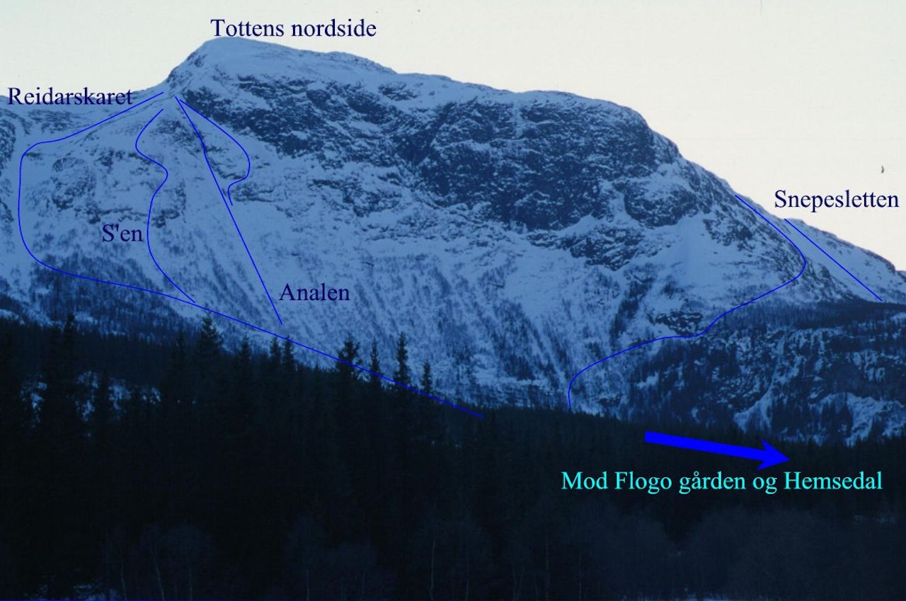 ULYKKESSTEDET: Den fatale snøskredulykken skjedde i Analen ved Hemsedal skisenter i dag. Foto: telemarkski.dk ULYKKESSTEDET: Den fatale snøskredulykken skjedde i Analen ved Hemsedal skisenter i dag. Foto: telemarkski.dk