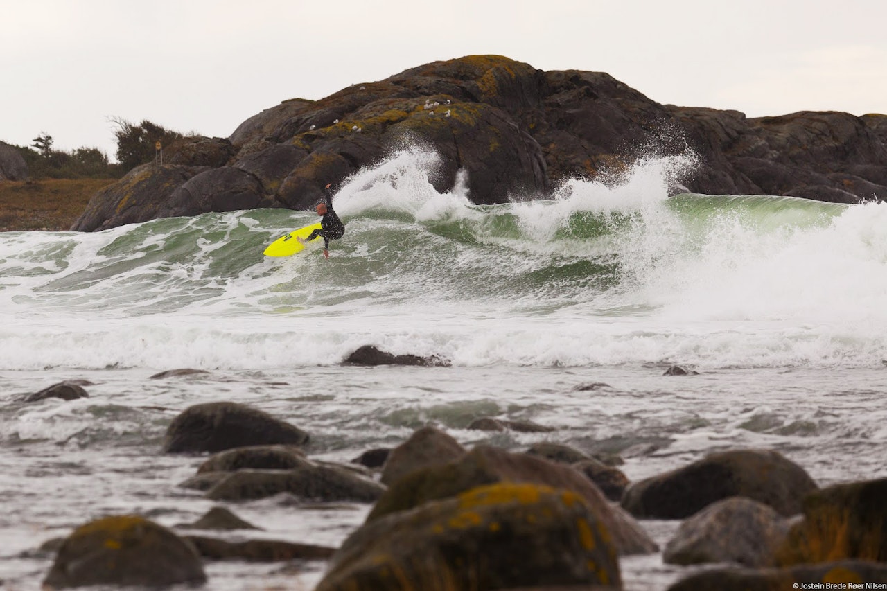 AUSSIE: Joel Stevenson har en tendens til å sette andre surfere på Saltstein i et dårlig lys av åpenbare grunner. Bilde: Josten Nilsen